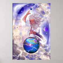 Zeus; God of the Heavens Print