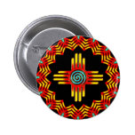 Zia Sonne - Zia Pueblo - New Mexico Anstecknadelbuttons