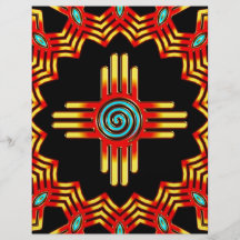 Zia Sun - Zia Pueblo - New Mexico Bedruckte Flyer