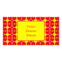 Zig-n-Zag Broken Hearts Personalized Photo Card