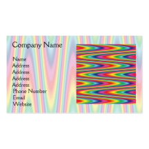 Zig Zag Psychedelic Rainbow Pattern Business Card