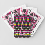 Zig-Zag Stripe Bicycle Poker Deck