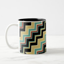 ZigZag Black & Tan Designer Decor Mug Mohave Style