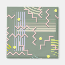 Zigzag Pastels Refrigerator Magnets