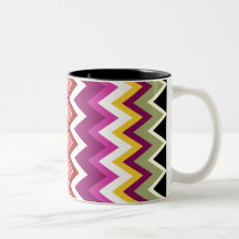 ZigZag Pattern Designer Decor Mug - Malibu Style