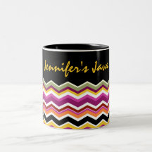 ZigZag Pattern Personalized Designer Decor Mug