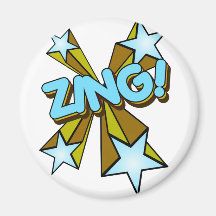 Zim, vlan, prisonnier de guerre ! ! ! magnets pour réfrigérateur
