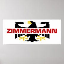 Zimmermann Surname Print