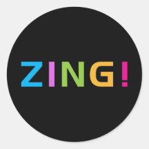 ZING ! ROUND STICKERS
