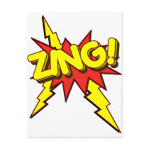 Zing, Zap, Pow!!! Post Card