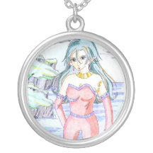Zinhia Collier pendentif manga sirène