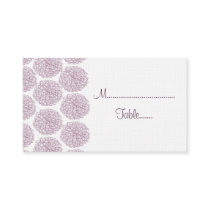 Zinnia Border Wedding Place Card, Purple Business Card Template