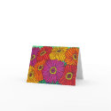 Zinnia Fiesta "Floral Crop"  Note/Greeting Card