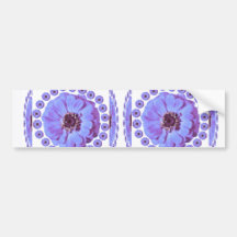 ZINNIA Flower Collage -  Sensual Romance Bumper Stickers