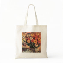 Zinnias by Lovis Corinth Tote Bag