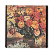 Zinnias by Lovis Corinth Refrigerator Magnet
