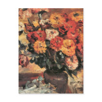 Zinnias by Lovis Corinth Postcard