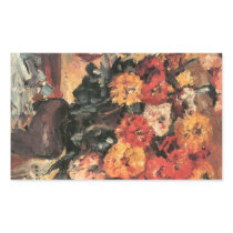 Zinnias by Lovis Corinth Rectangle Sticker