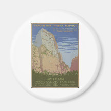 Zion National Park 1938 Springdale Utah Magnet