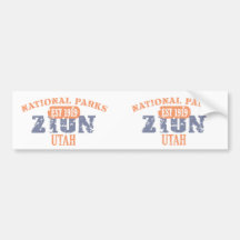 Zion National Park Bumper Sticker