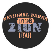 Zion National Park Round Stickers