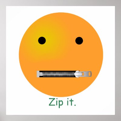 Smiley Zipped Mouth