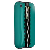Zip It Up Surreal hard plastic (teal) iPhone 3 Tough Cases