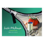 "Zipper" - Sewing, Dressmaker, Seamstress, Tailor Business Cards