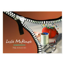 "Zipper" - Sewing, Dressmaker, Seamstress, Tailor Business Card