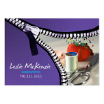 "Zipper" - Sewing, Dressmaker, Seamstress, Tailor Business Card Templates