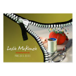 "Zipper" - Sewing, Dressmaker, Seamstress, Tailor Business Card Template
