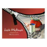 "Zipper" - Sewing, Dressmaker, Seamstress, Tailor Business Card Template