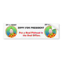 Zippy for President! Bumper Sticker