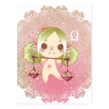 Zodiac balance libra cartes postales