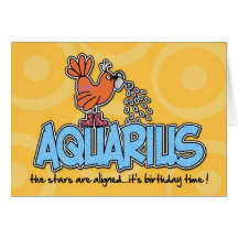 Zodiac Birthday - Aquarius Greeting Cards