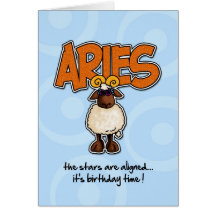 Zodiac Birthday - Aries Greeting Card
