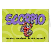 Zodiac Birthday - Scorpio Card