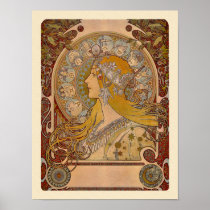 Zodiac by Alphonse Mucha Print