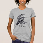 Zodiac Cancer Crab Women's Grey  American Apparel T-shirt