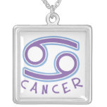 Zodiac Cancer Square Necklace