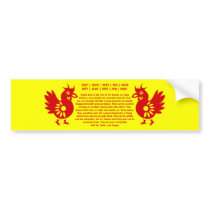 ZODIAC PAPERCUT ROOSTER ILLUSTRATION BUMPER STICKERS