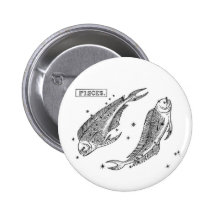 Zodiac Pisces Button