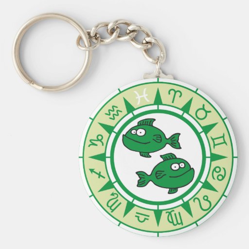 zodiac poisson porte-clés
