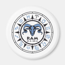 zodiac ram kühlschrankmagnet