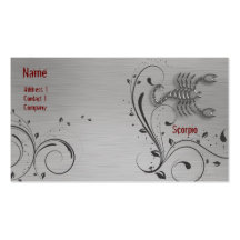 Zodiac Scorpio Scorpion Business Cards
