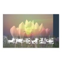 ZODIAC STBX Assembly - Floral Sunset Theme Rectangle Sticker