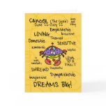 zodiac word cards - cancer
