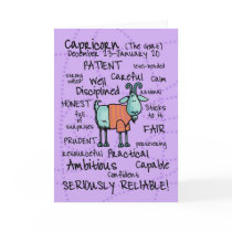 zodiac word cards - capricorn