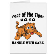 Zodiac Year of The Tiger 2010 Baby Tiger Greeting Cards