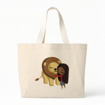 Zoe and Peanut the Lion Tote Bag